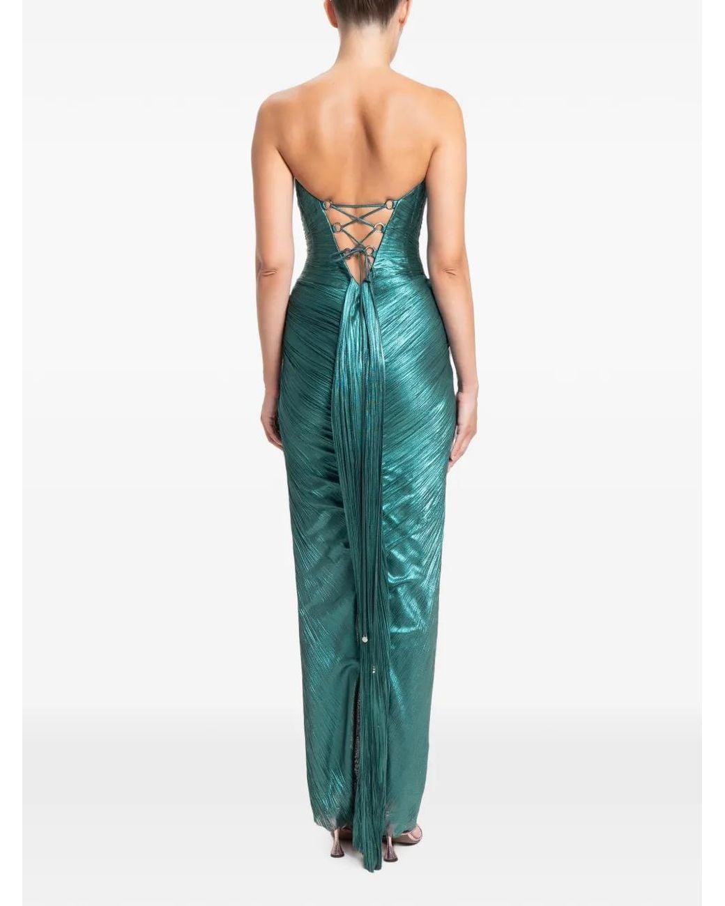 Maria Lucia Hohan Green Yua Strapless Gown