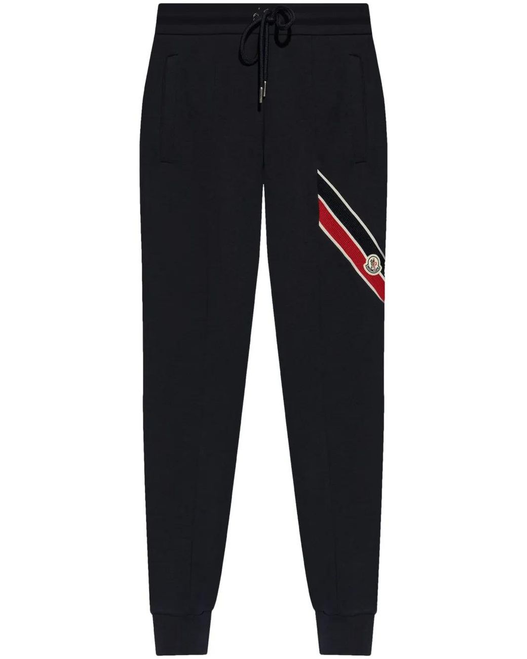 Moncler Blue Side Logo Patch Jogging Trousers for men