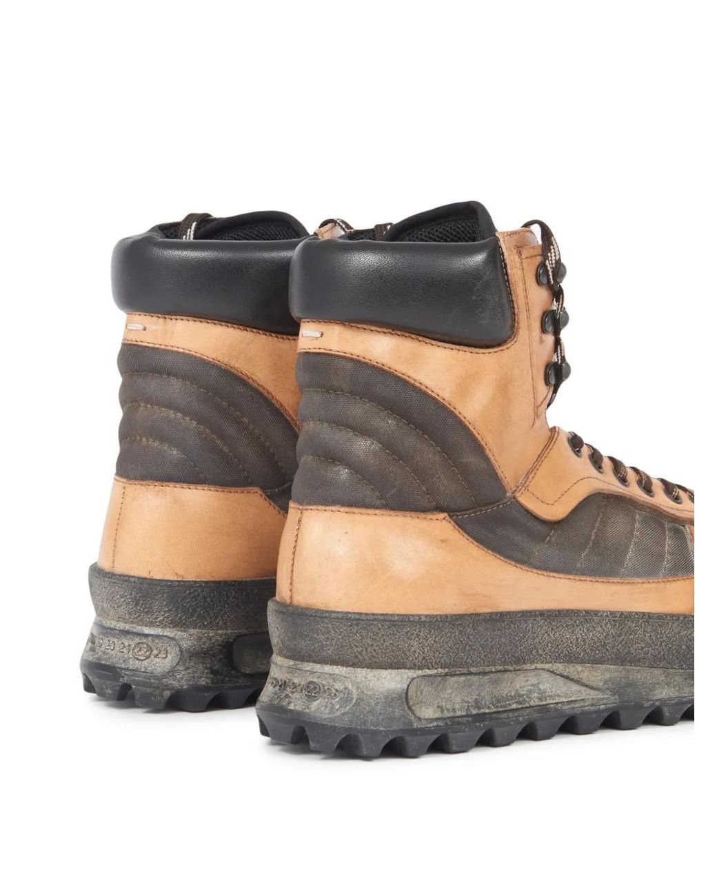Maison Margiela Brown Climber High-Top Leather Sneakers for men