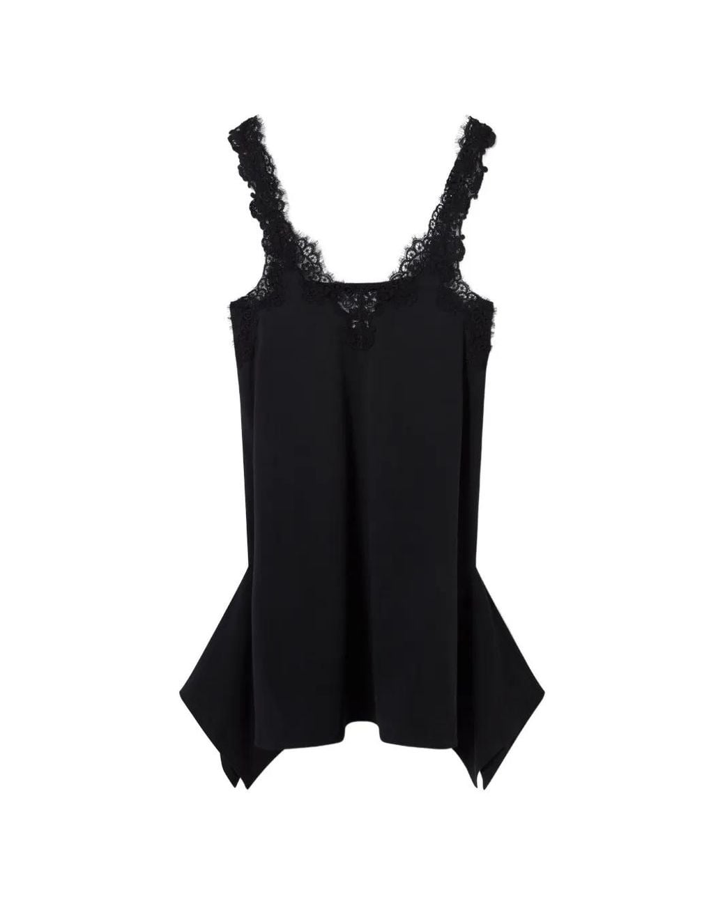 Stella McCartney Black Lace Trim Jersey Dress