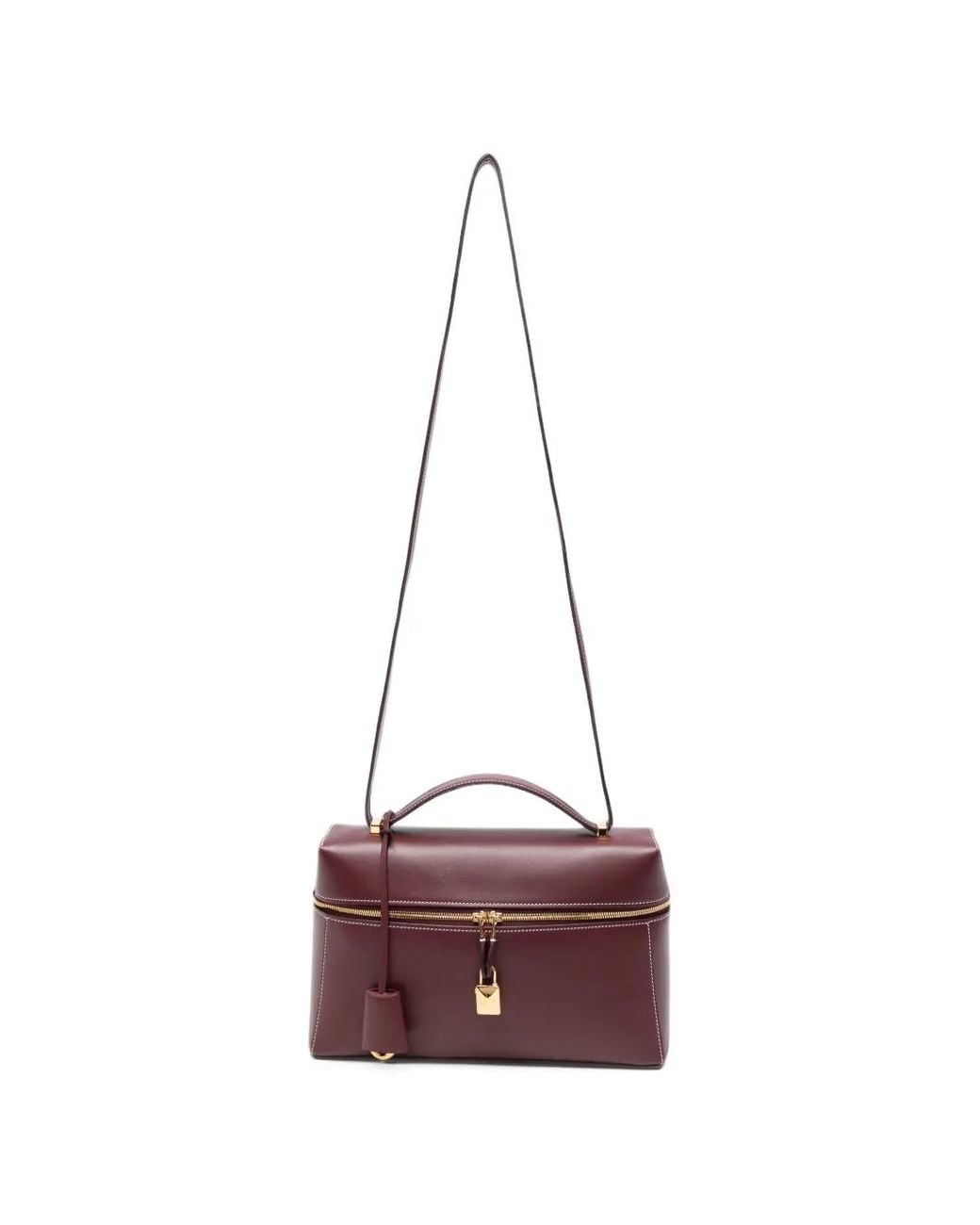 Loro Piana Red Extra Bag L27 Leather Shoulder Bag