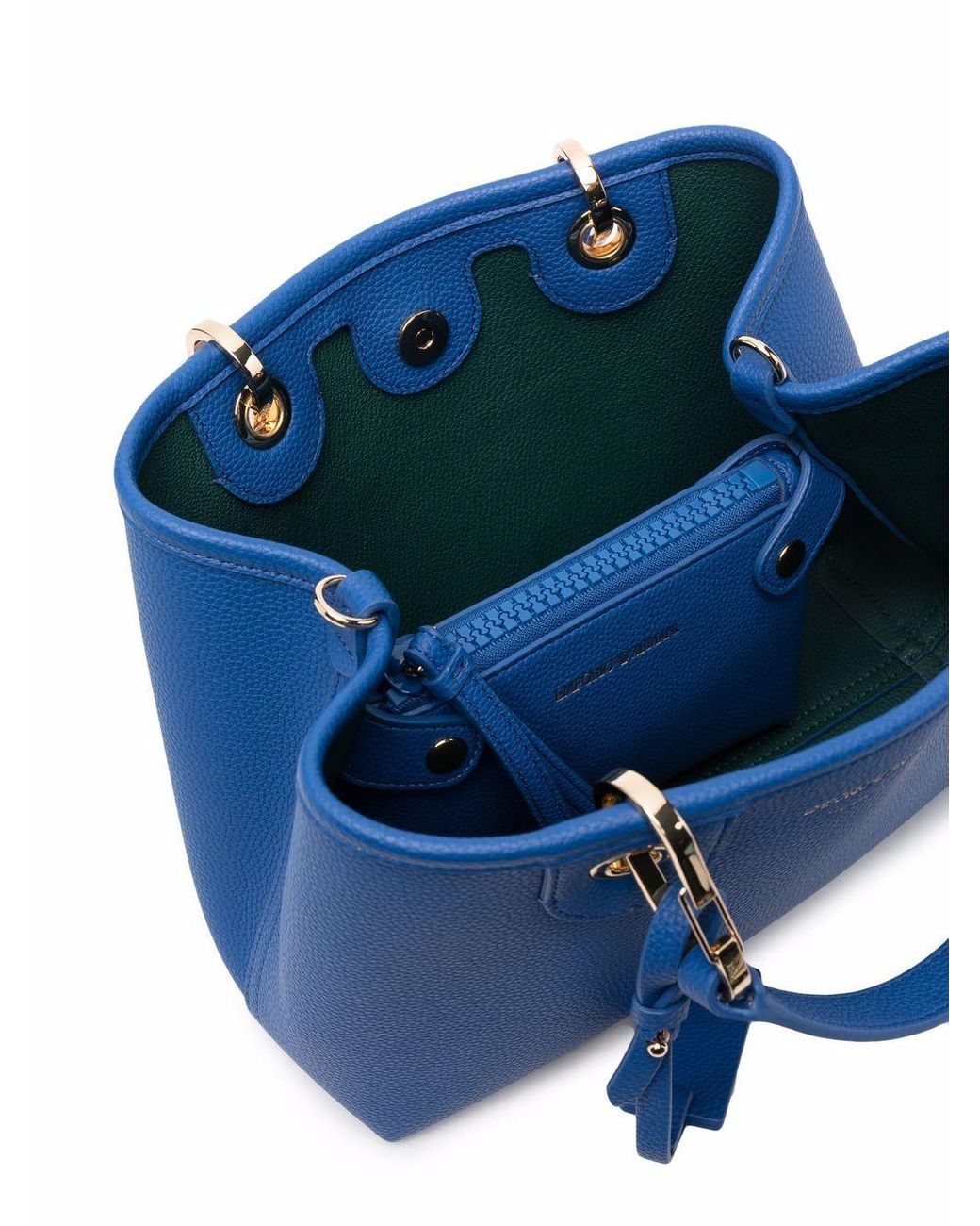 Emporio Armani Handtasche mit Logo-Print in Blau | Lyst DE