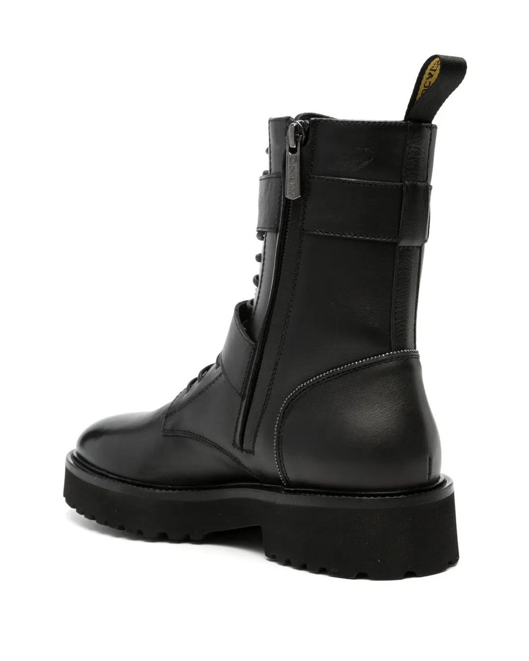 Doucal's Black Lace-Up Boots