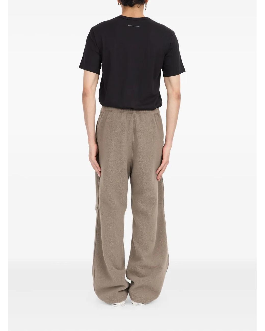 MM6 by Maison Margiela Gray Fleece Track Pants for men