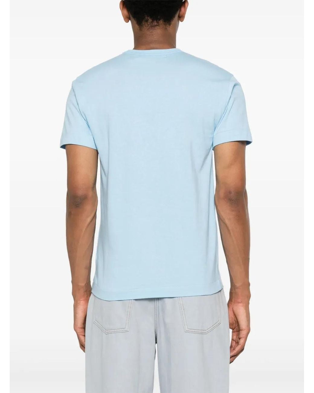 COMME DES GARÇONS PLAY Blue Heart-Print T-Shirt