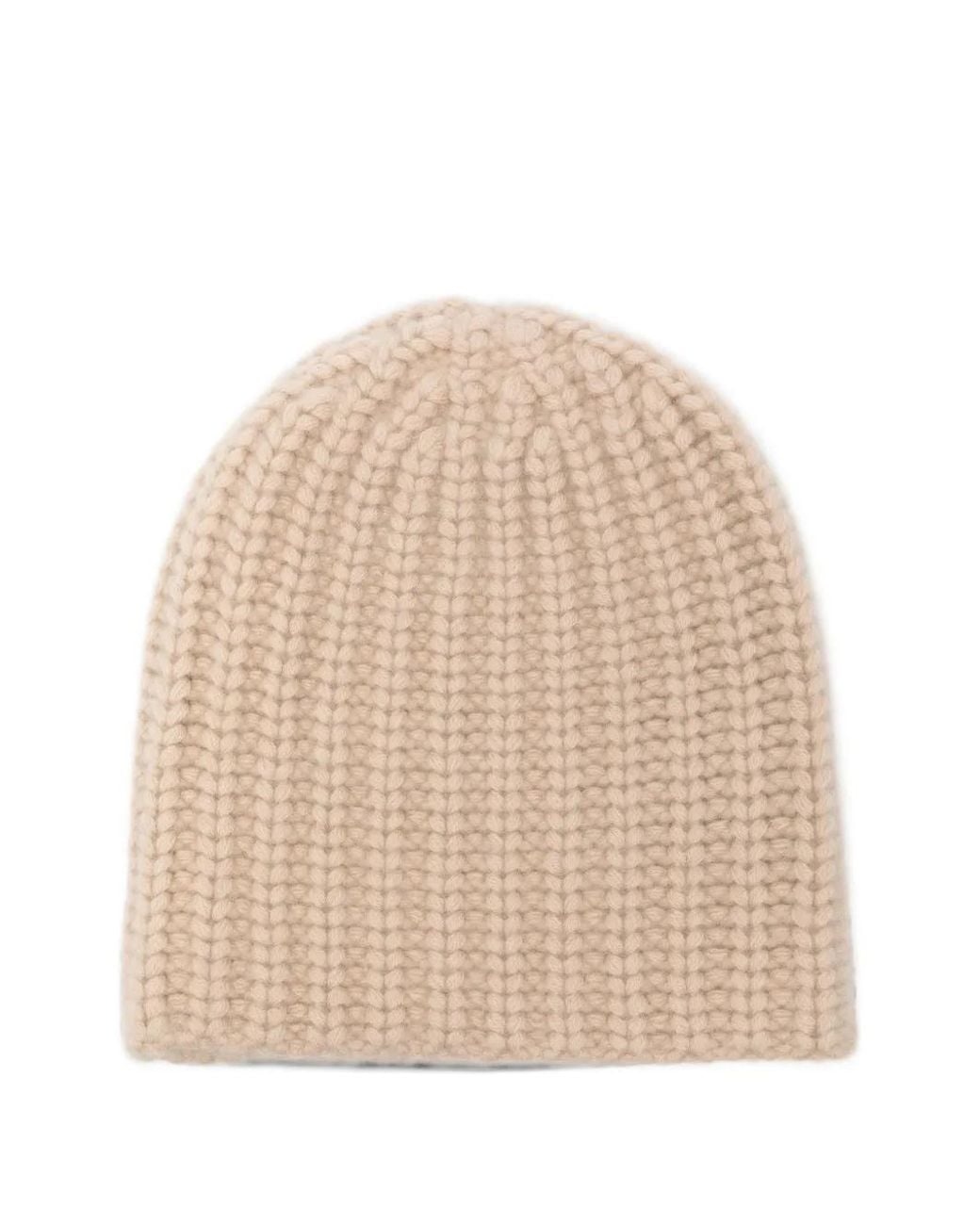 Liska Natural Michaela Chunky-Knit Beanie Hat