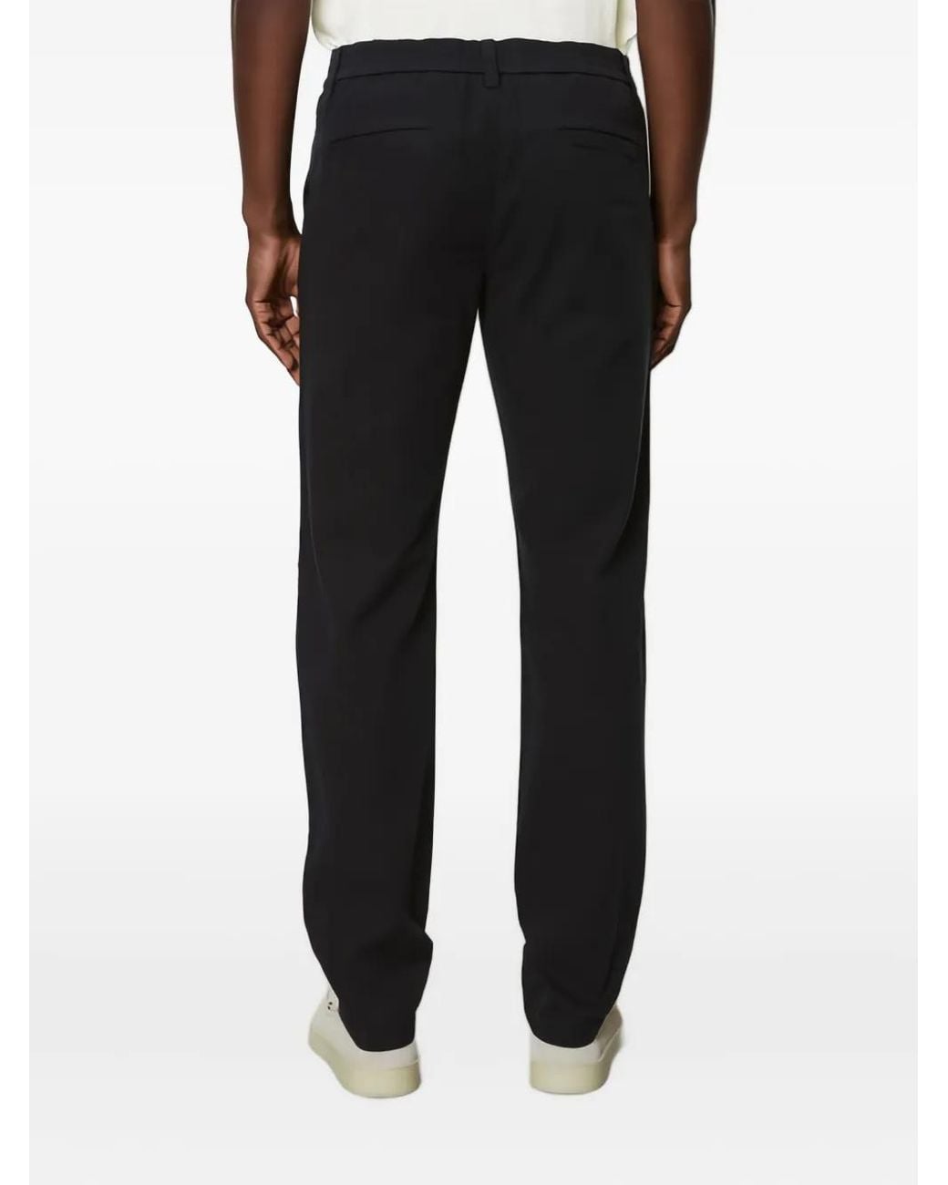 Marc O' Polo Black Button-Fastening Trousers for men