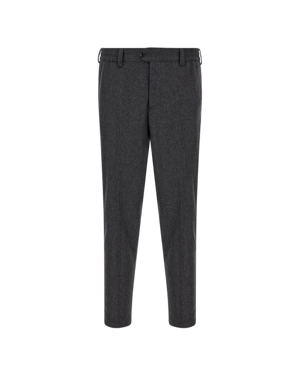 PT Torino Gray The Rebel Tapered-Leg Trousers for men