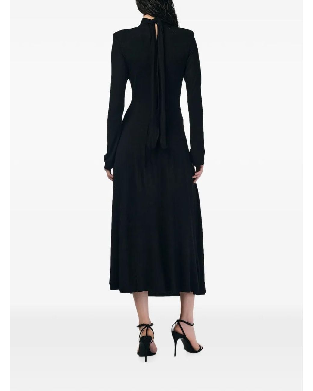 ANDRA ANDREESCU Blue Cut-Out Tie-Fastening Midi Dress