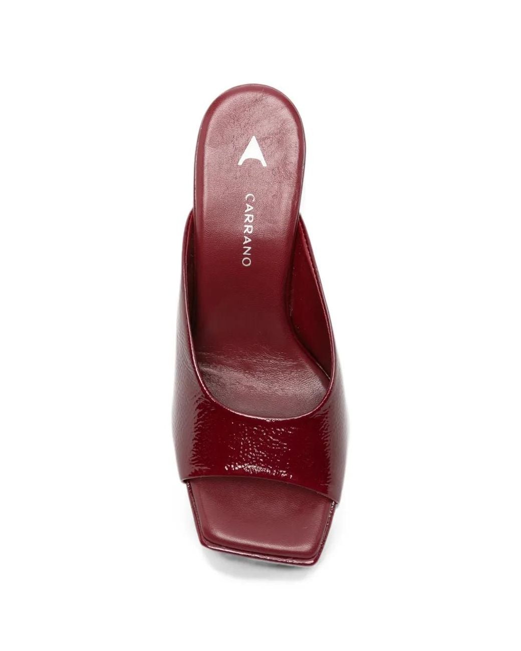 Carrano Purple Patent-Finish Square-Toe Mules