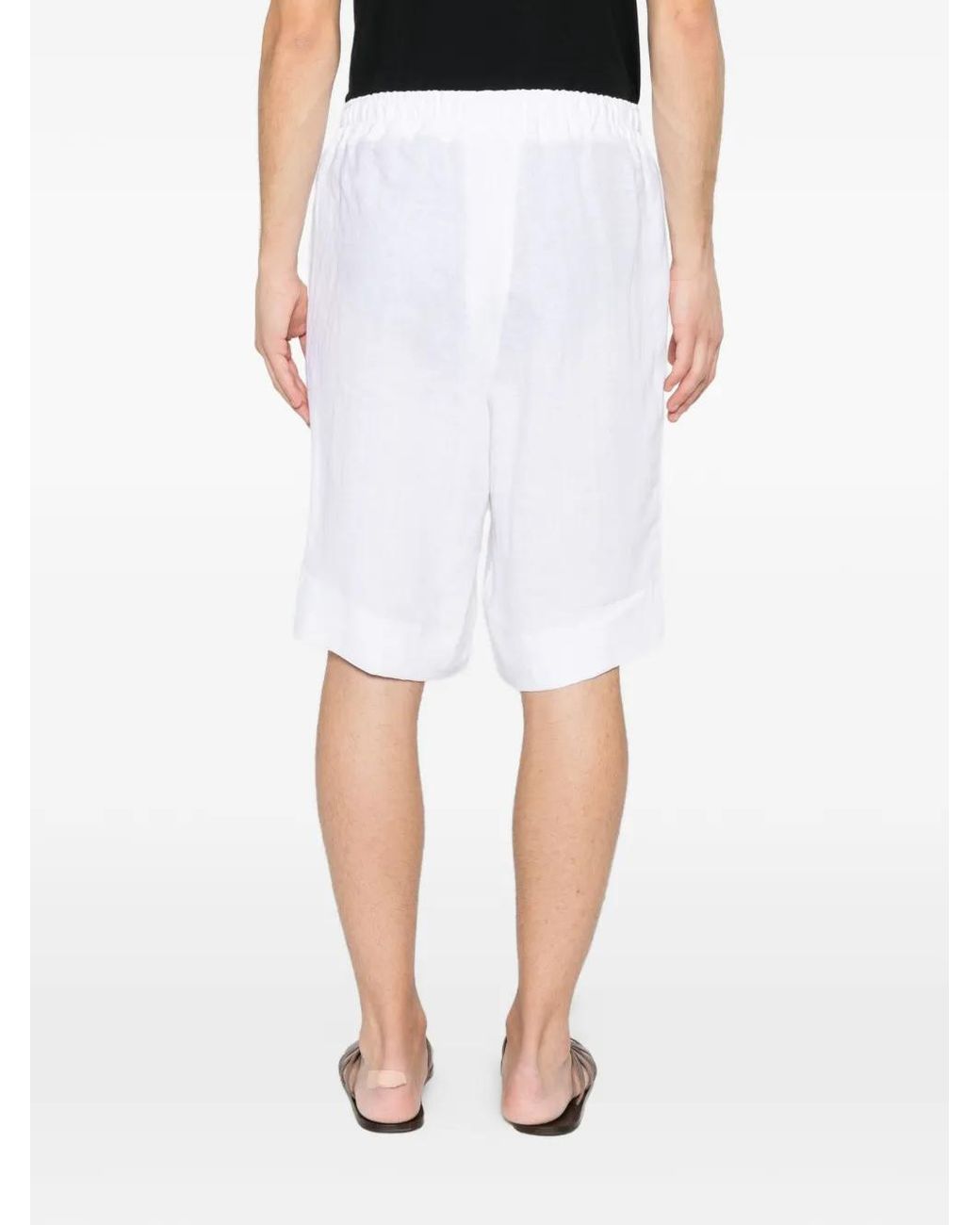 Kiton White Drawstring-Fastening Shorts for men