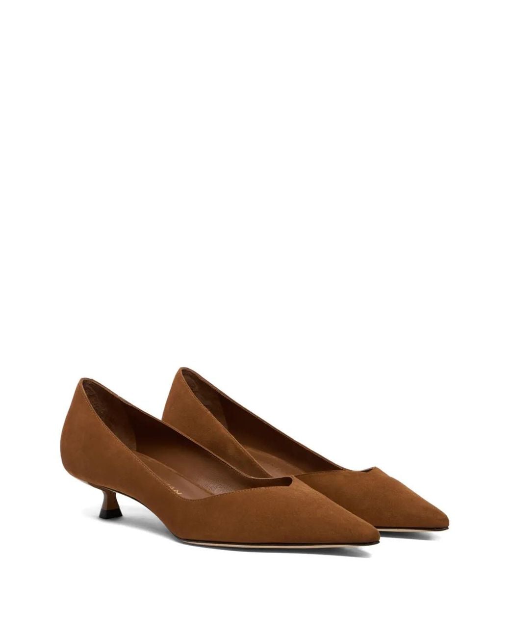Stuart Weitzman Brown Eva Pointed Pumps