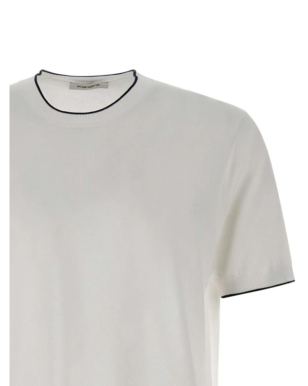 Kangra White Crew-Neck T-Shirt for men