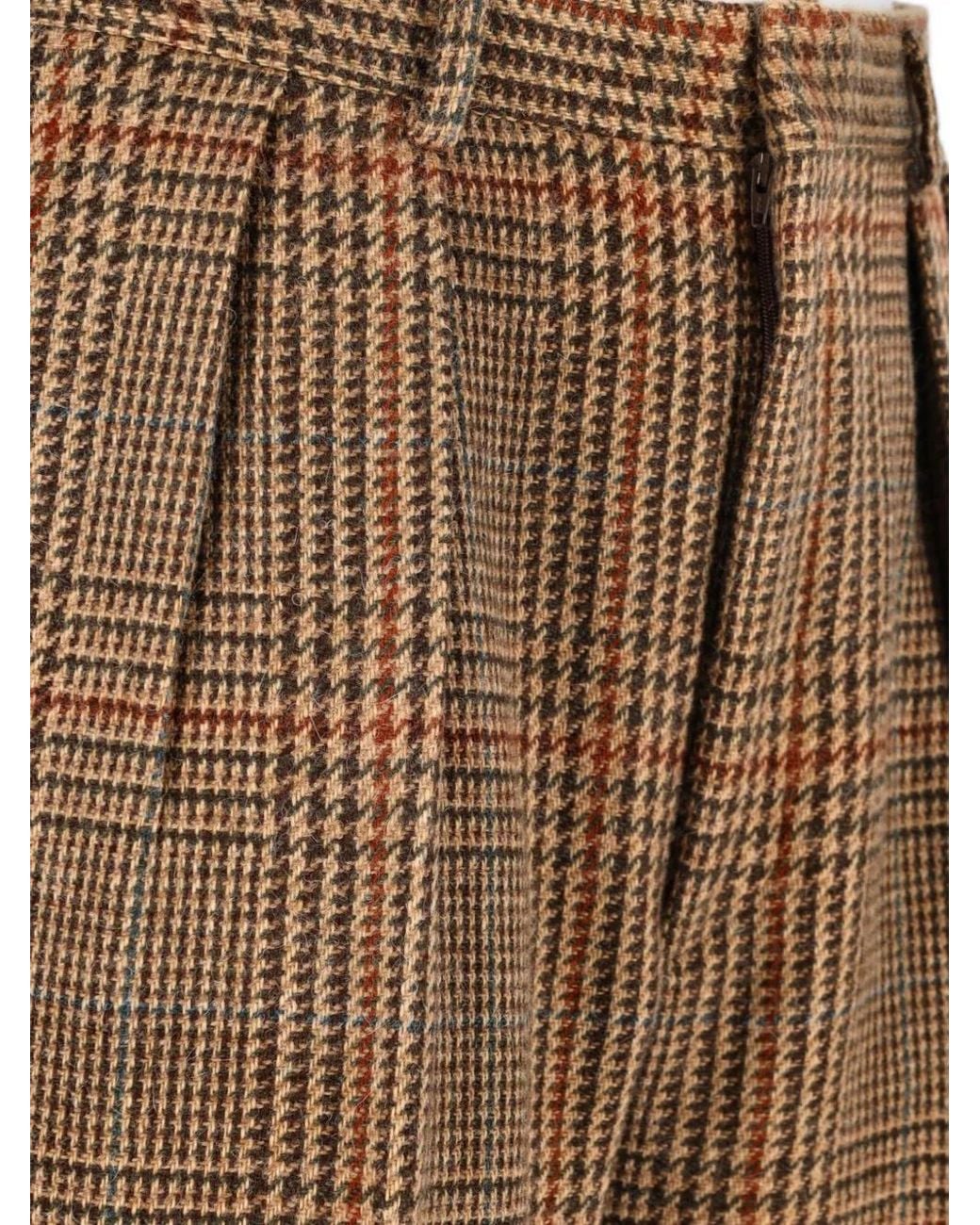 Polo Ralph Lauren Natural Check-Pattern Pleated Trousers for men