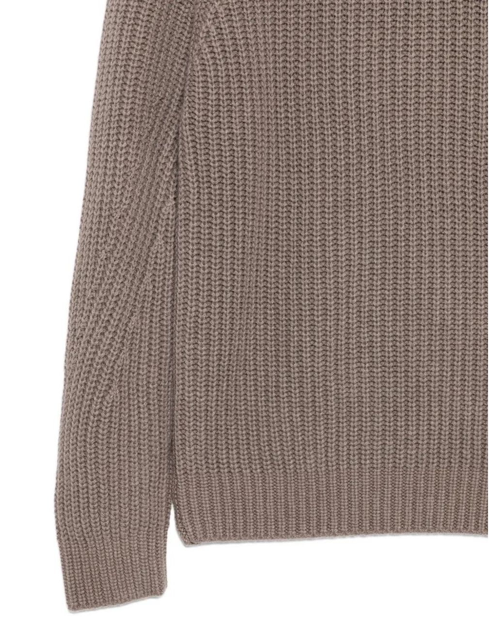 Iris Von Arnim Brown Ribbed Sweater for men