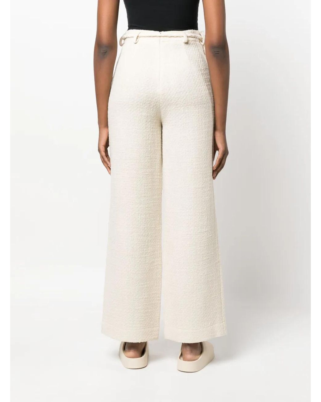 BENJAMIN BENMOYAL Natural Azoul Rope-Detail Trousers