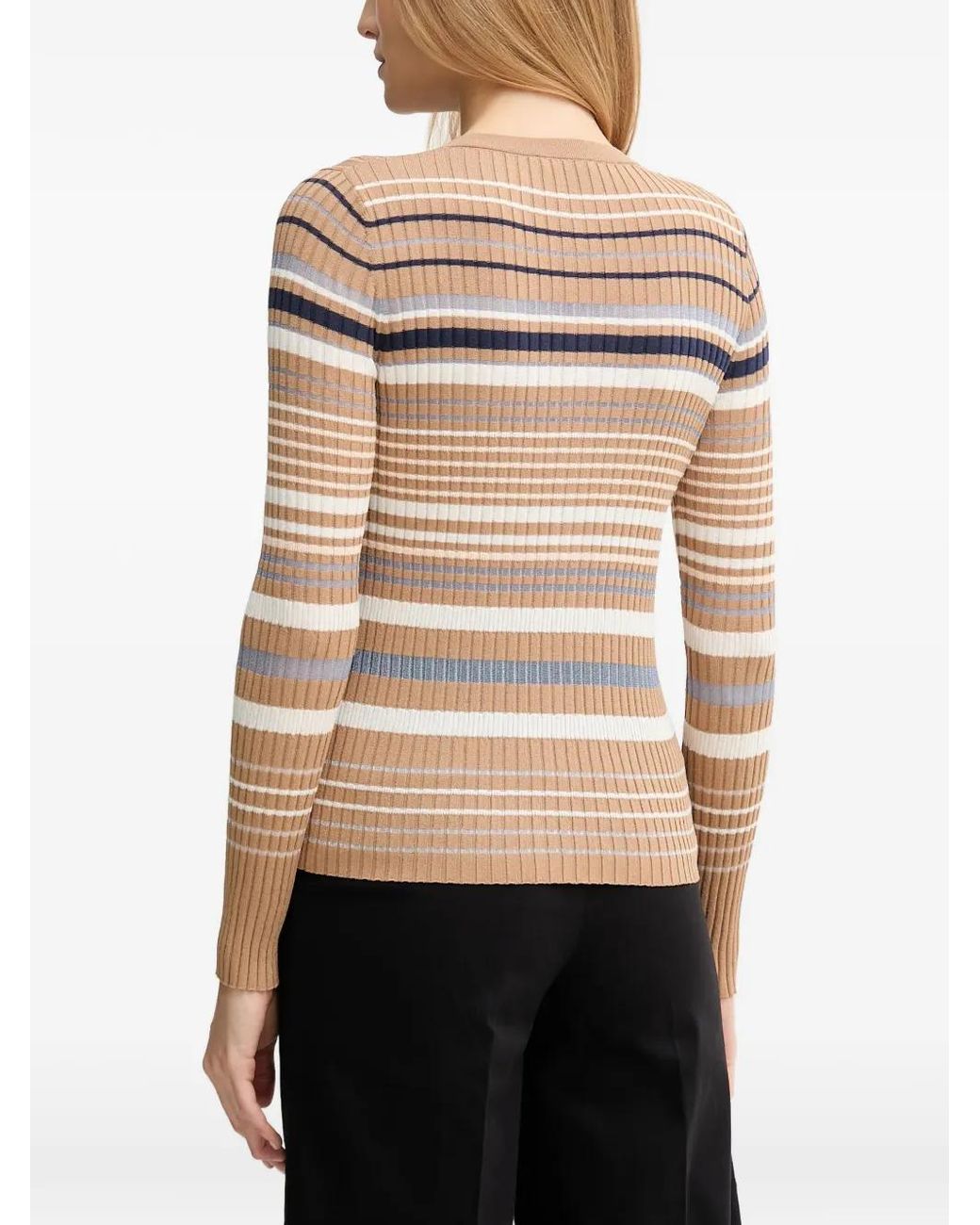 Benetton Black Striped Cardigan