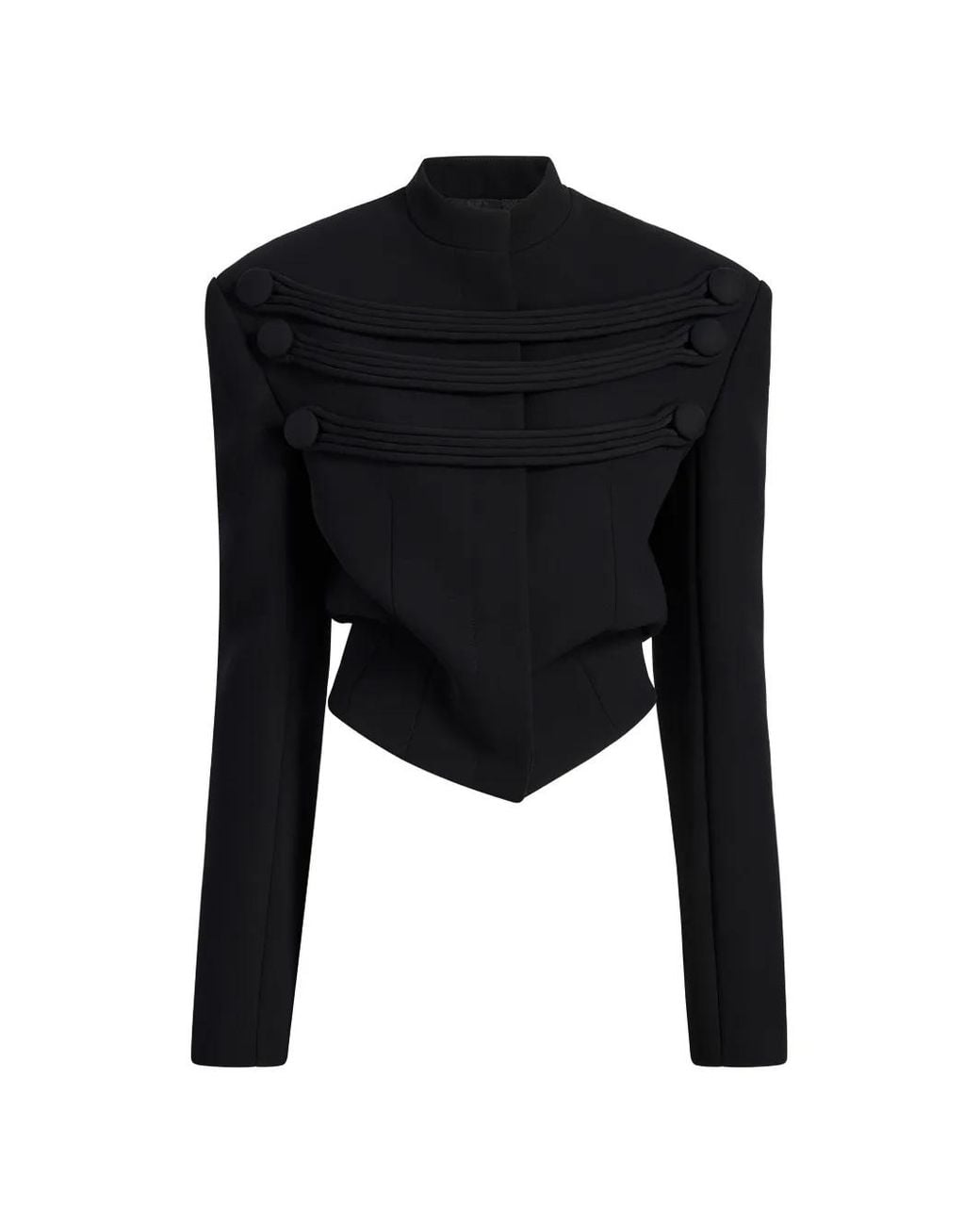 Khaite Black York Jacket With Cord Embroidery