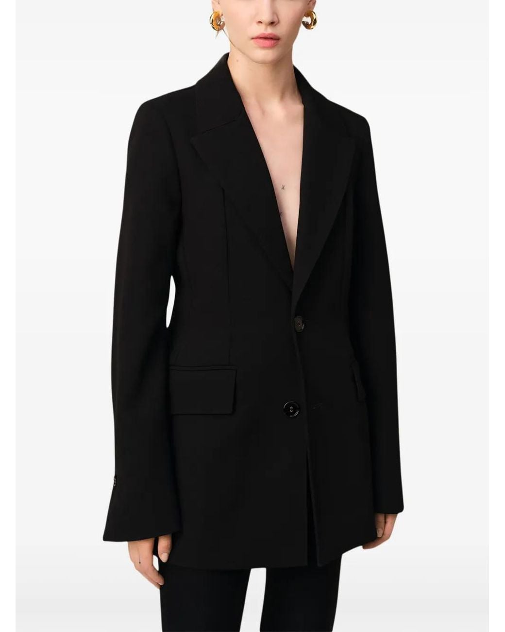 AMI Black Single-Breasted Blazer