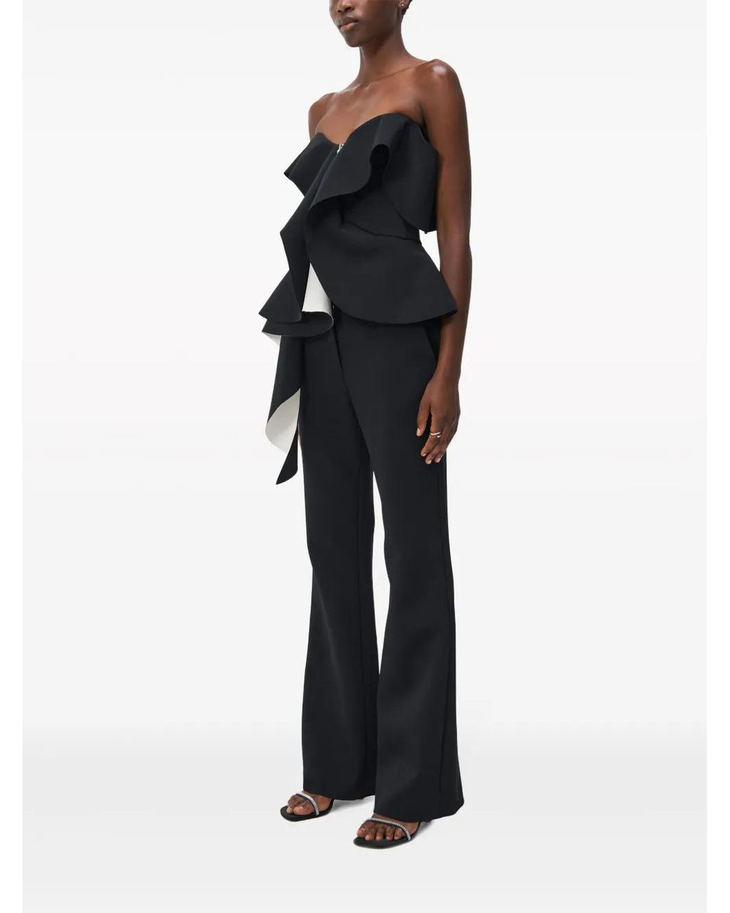 Jonathan Simkhai Black Desiree Draped Top