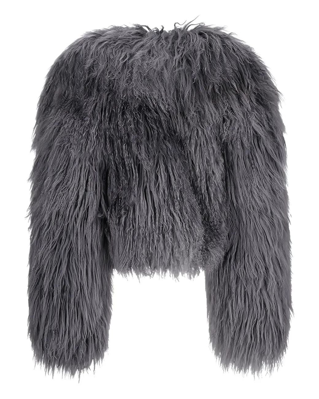 The Attico Gray Fur