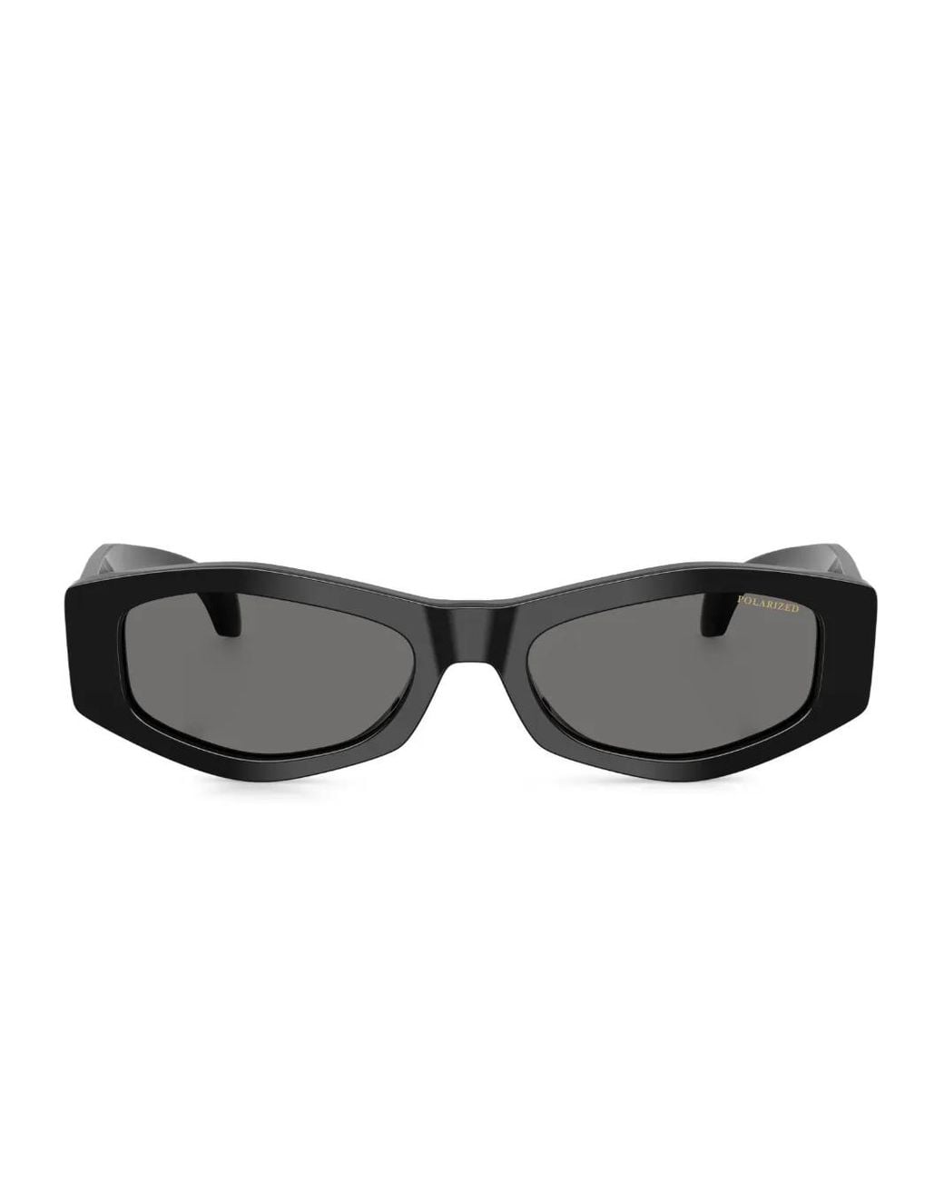 Versace Black Geometric-Frame Sunglasses