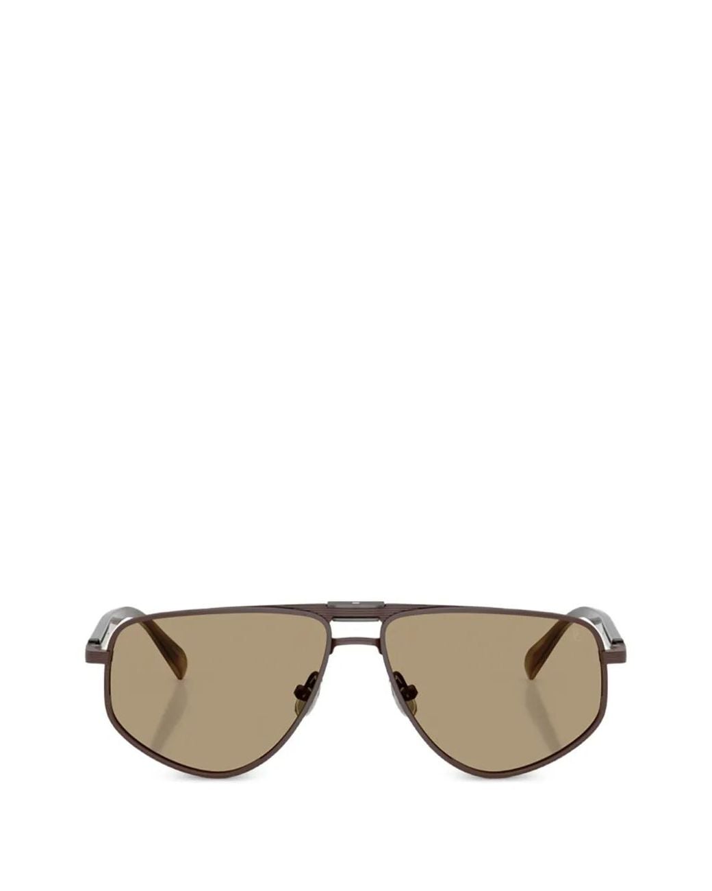 Brunello Cucinelli Brown Browline Titanium Sunglasses