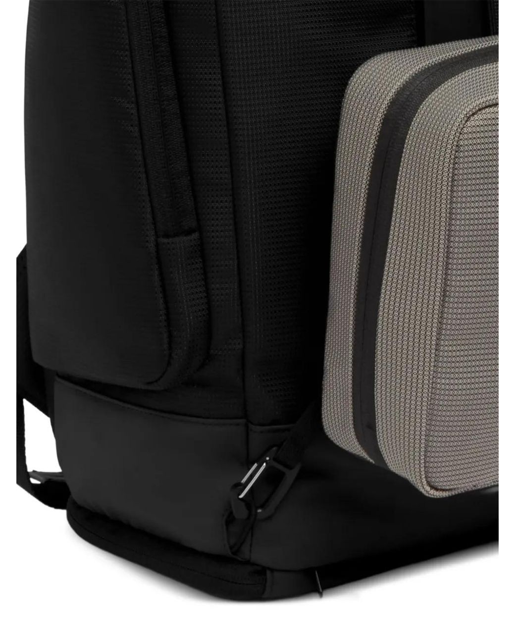 Piquadro Black Roll-Top Buckle-Fastening Backpack for men