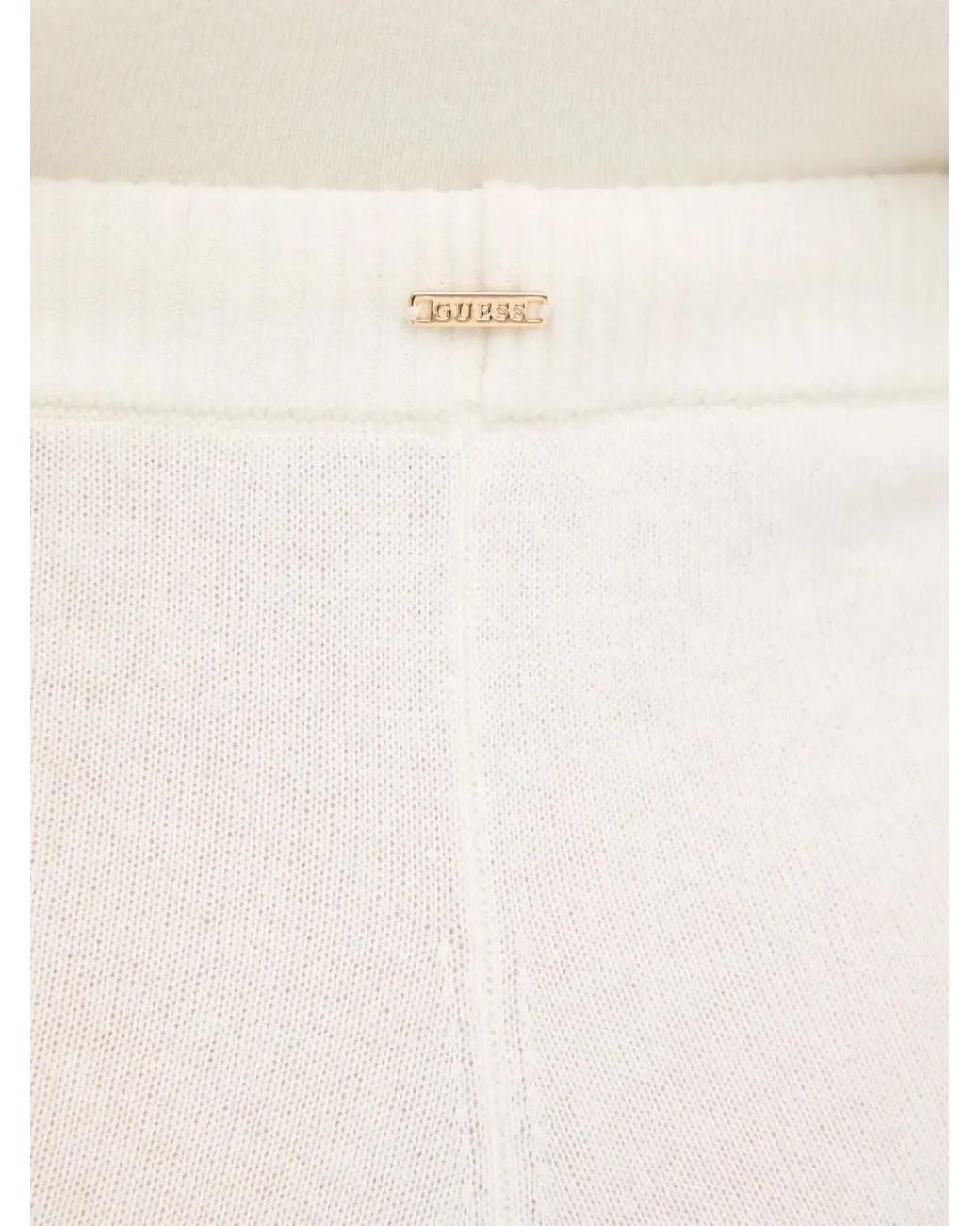 Guess White Drawstring Knit Track Pants