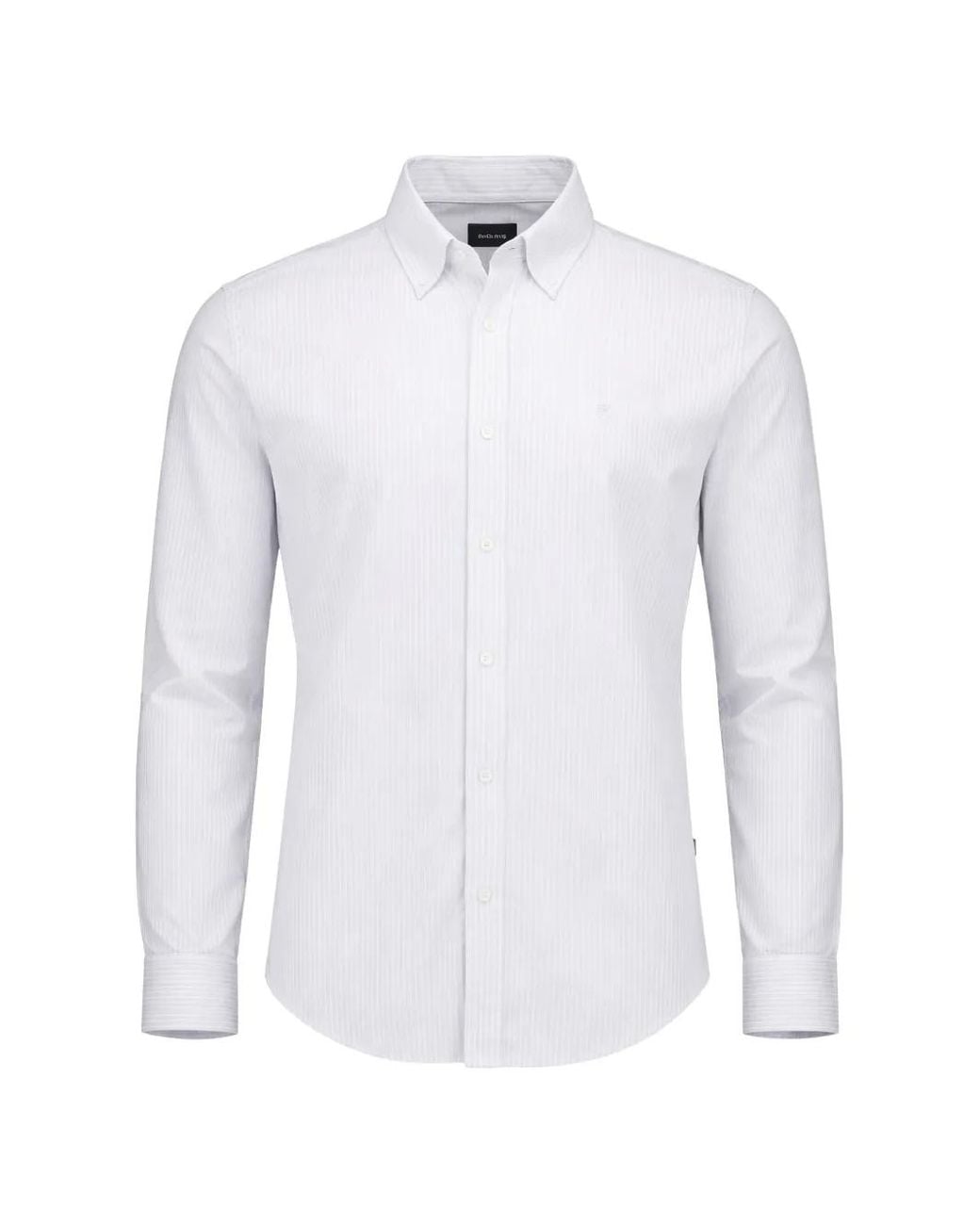 Boss White Striped Long-Sleeve Shirt for men