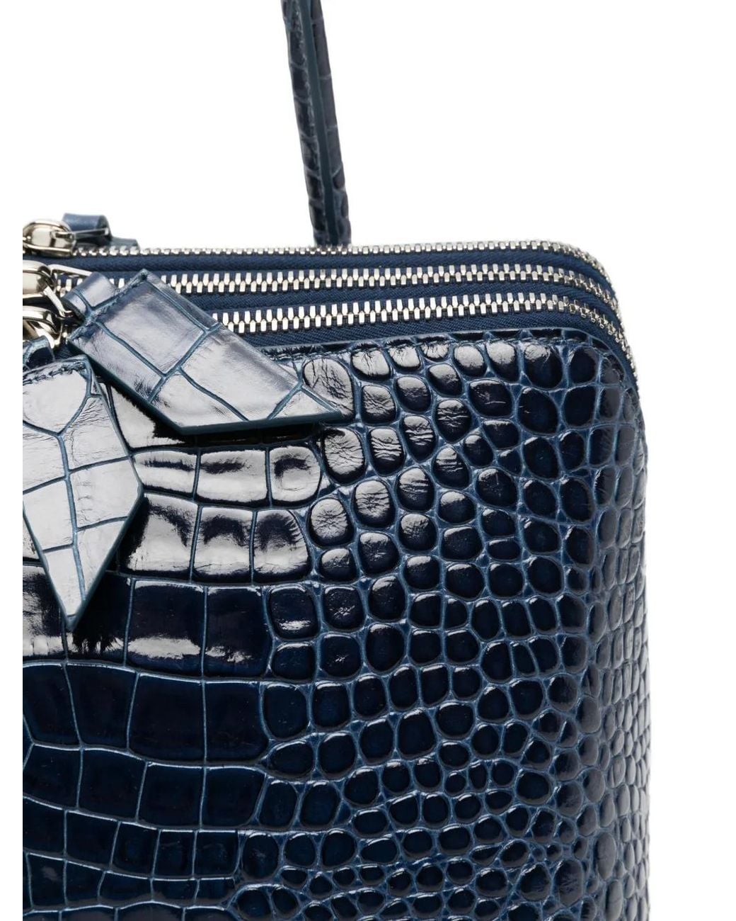 The Attico Blue L'Altra Di Milano Leather Shoulder Bag