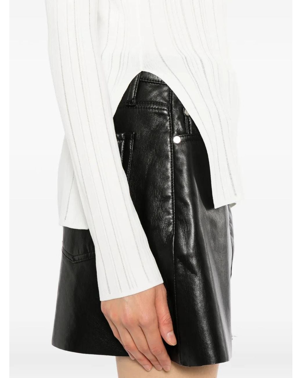 Helmut Lang White Ribbed Top