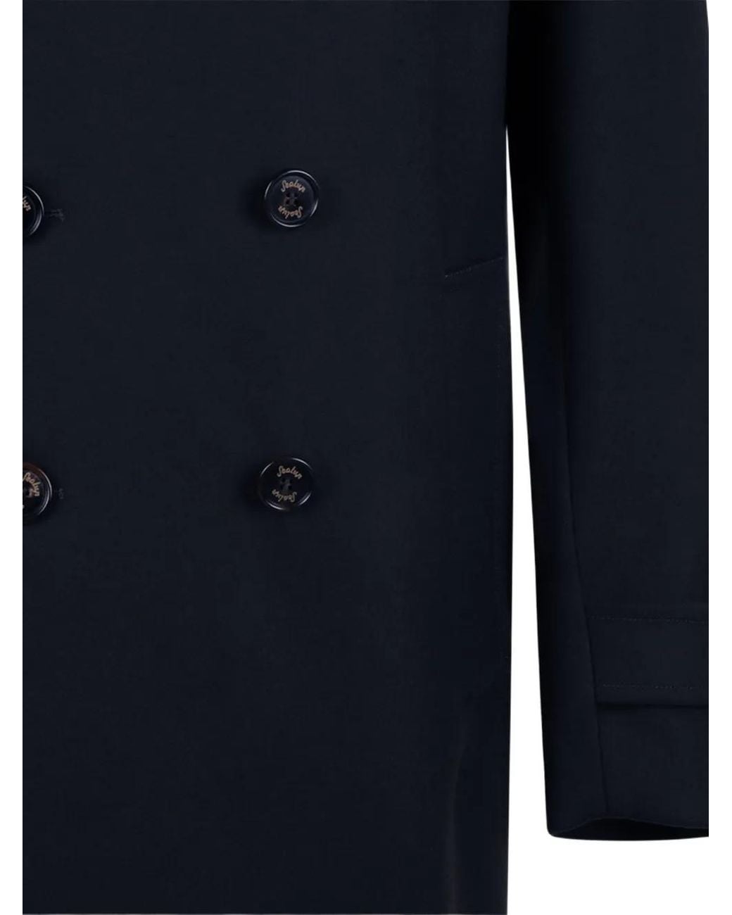 Sealup Blue Double-Breasted Epaulette Coat