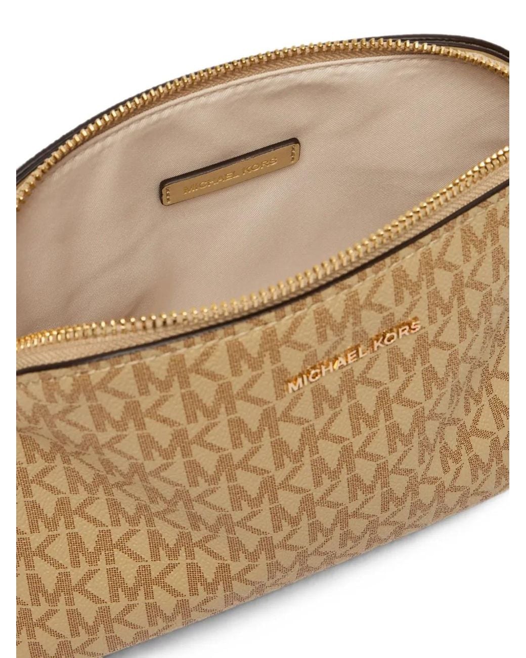 Michael Kors Natural Logo-Monogram Dome Shoulder Bag