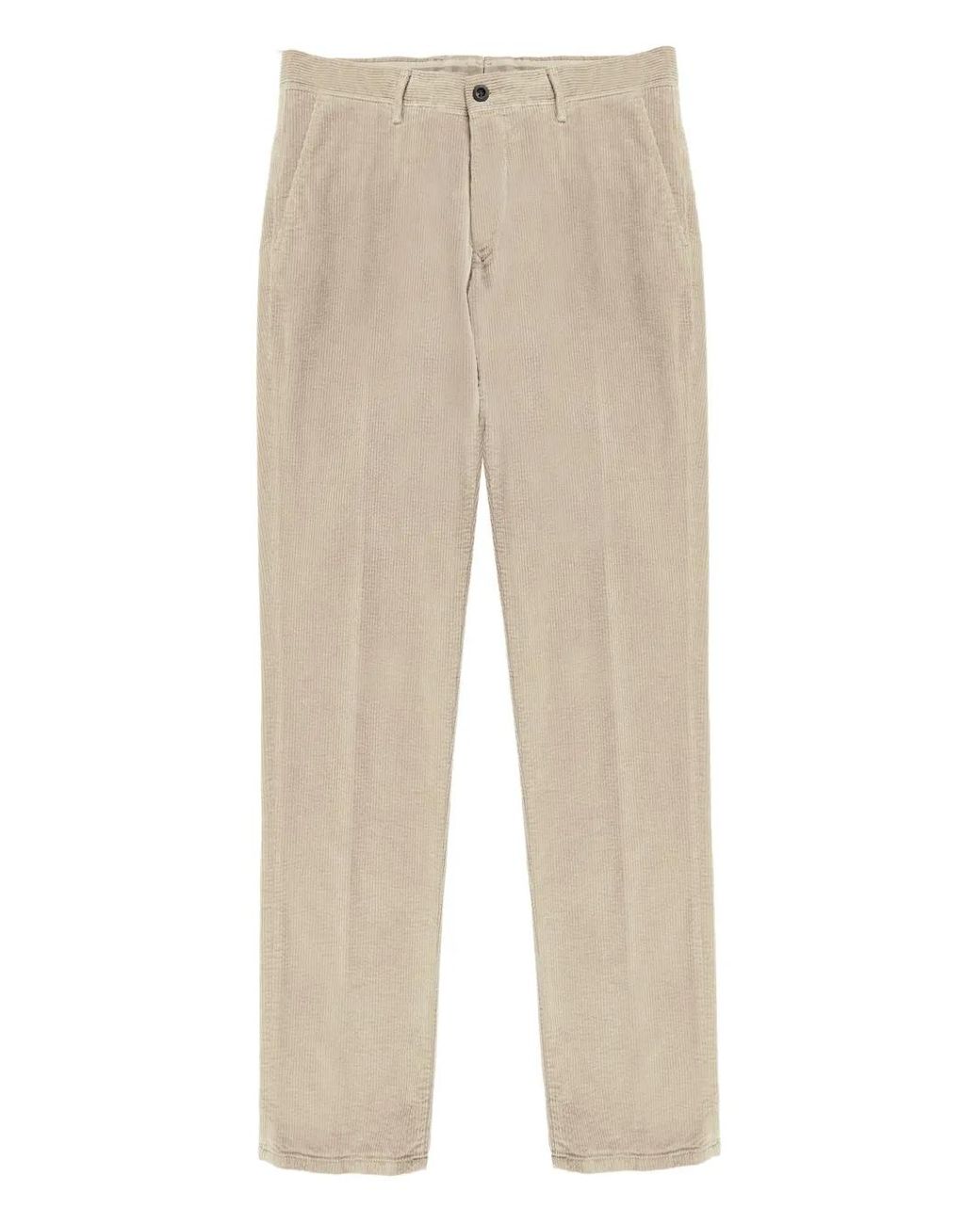 Slowear Natural Corduroy Tapered Trousers for men