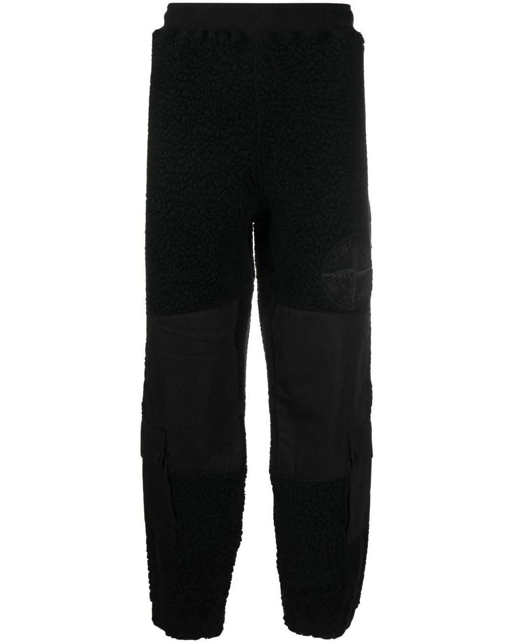 Stone Island Black Patch-Pocket Cargo Pants for men