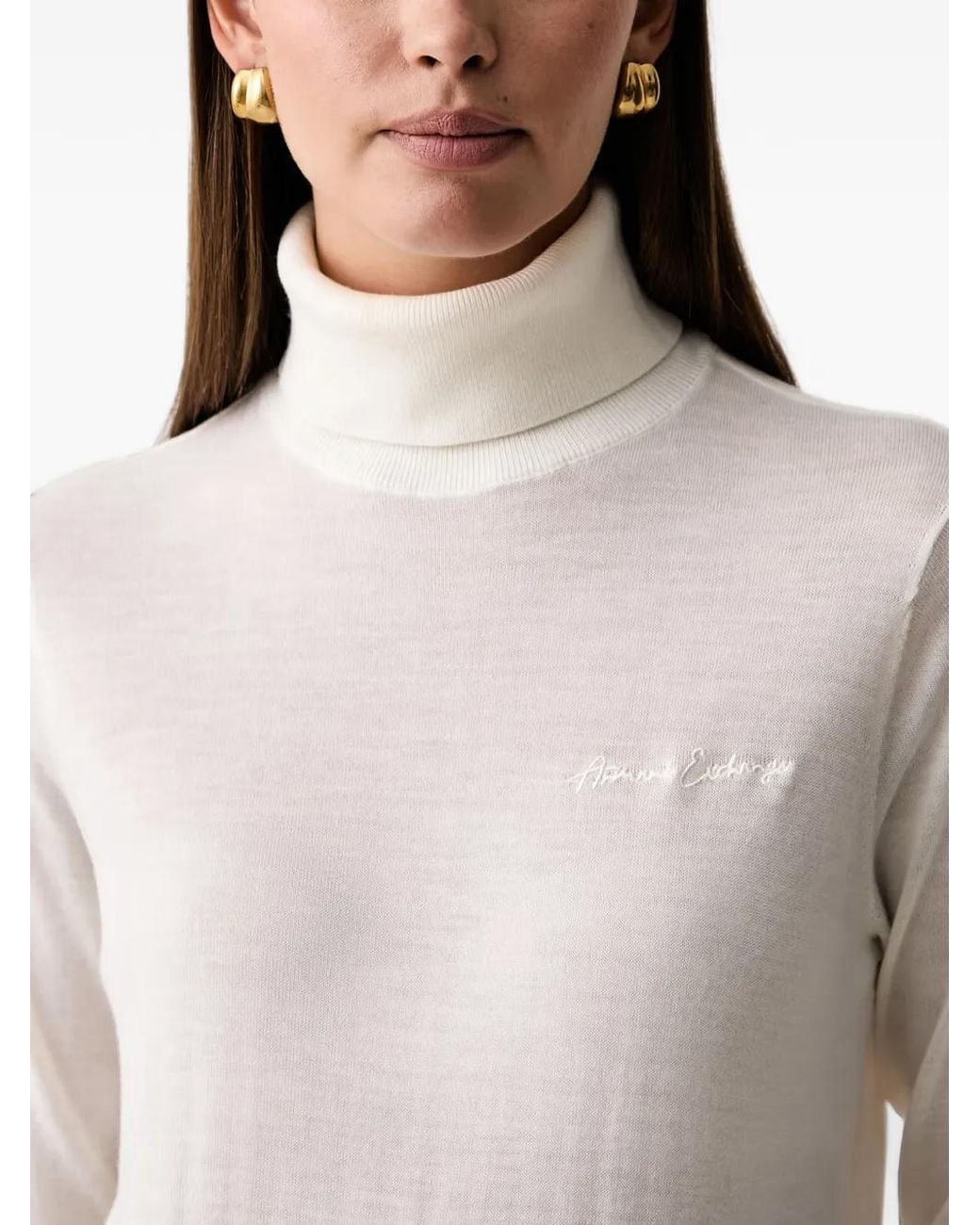 Pull À Logo Brodé ARMANI EXCHANGE en coloris Gray