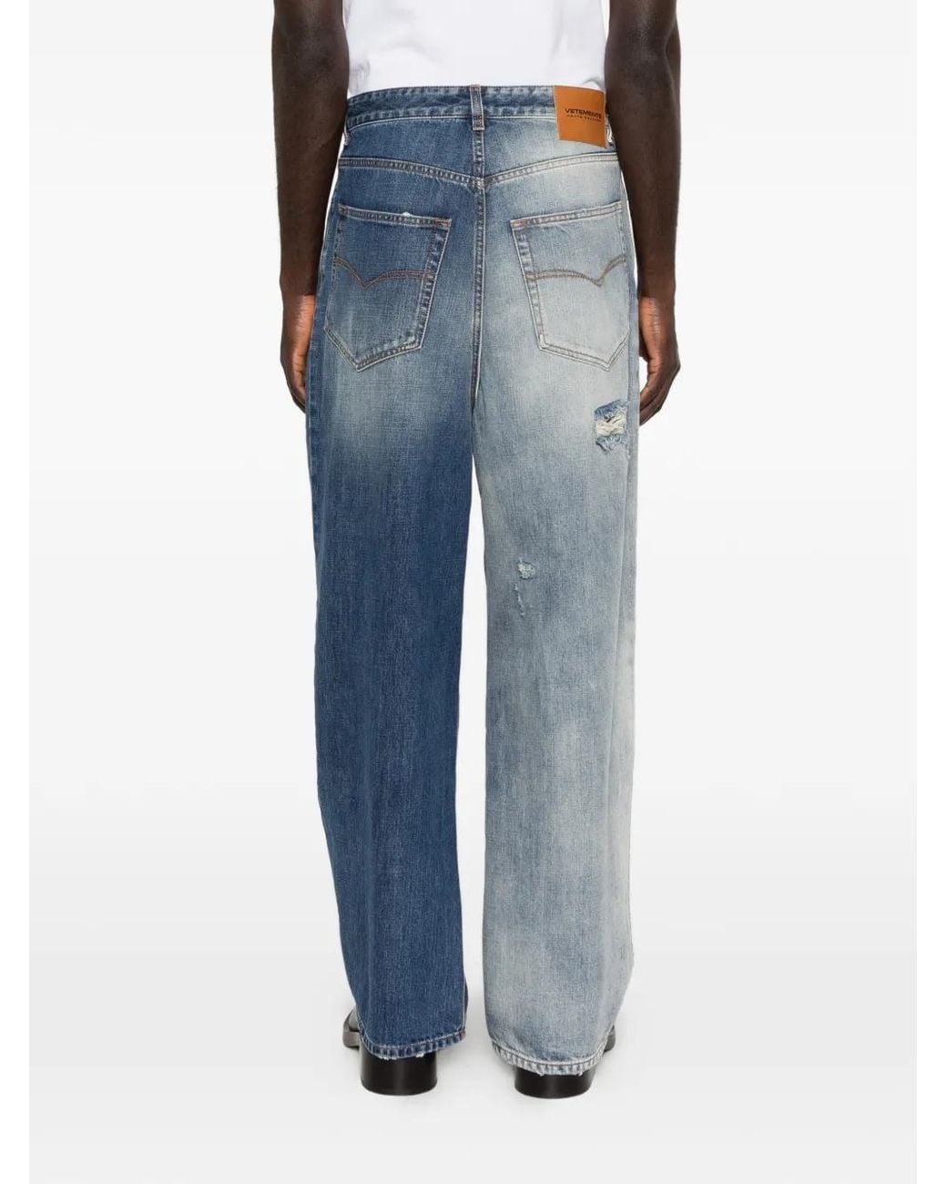 Vetements Blue Distressed Jeans