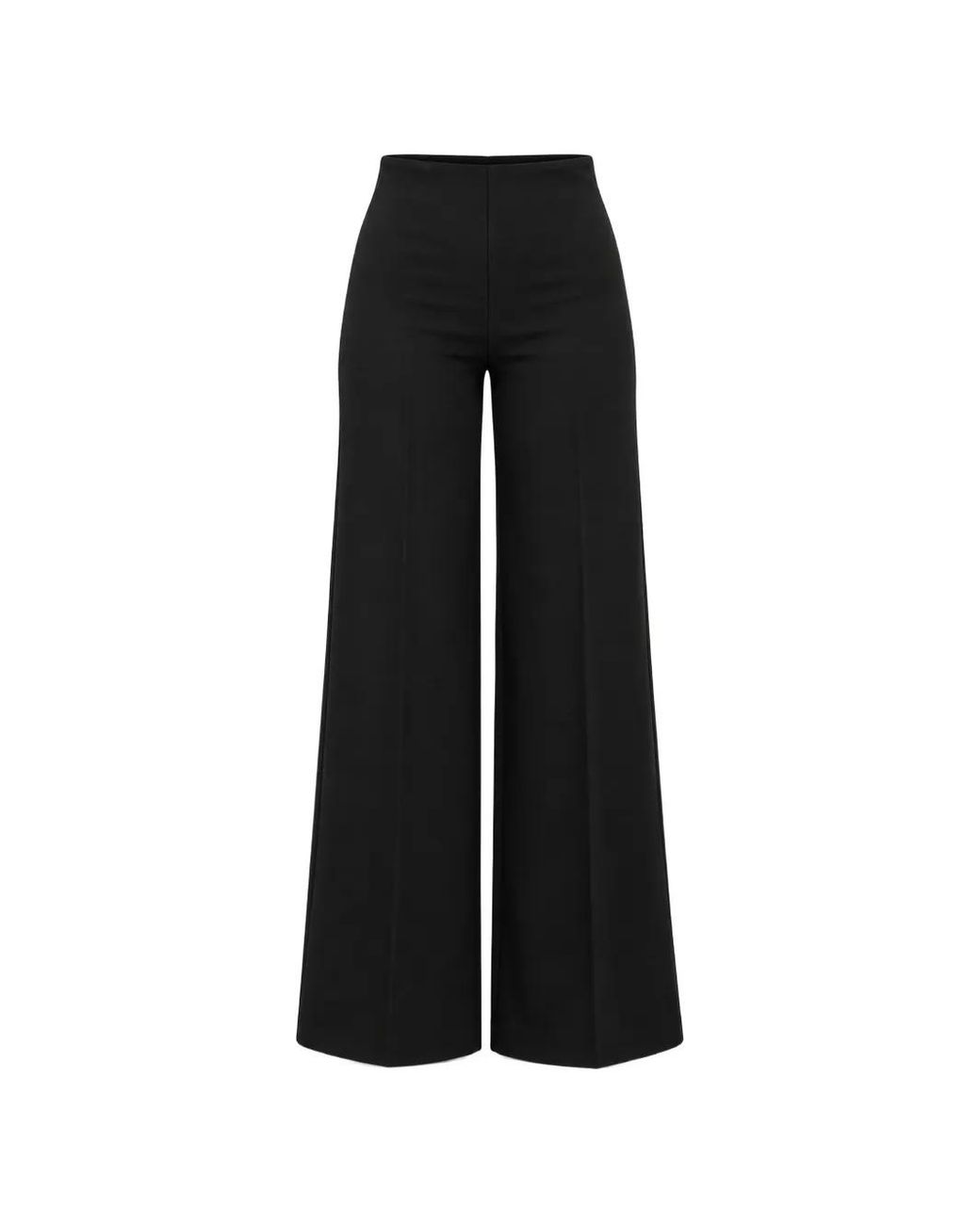 ViCOLO Black High-Waisted Wide-Leg Trousers