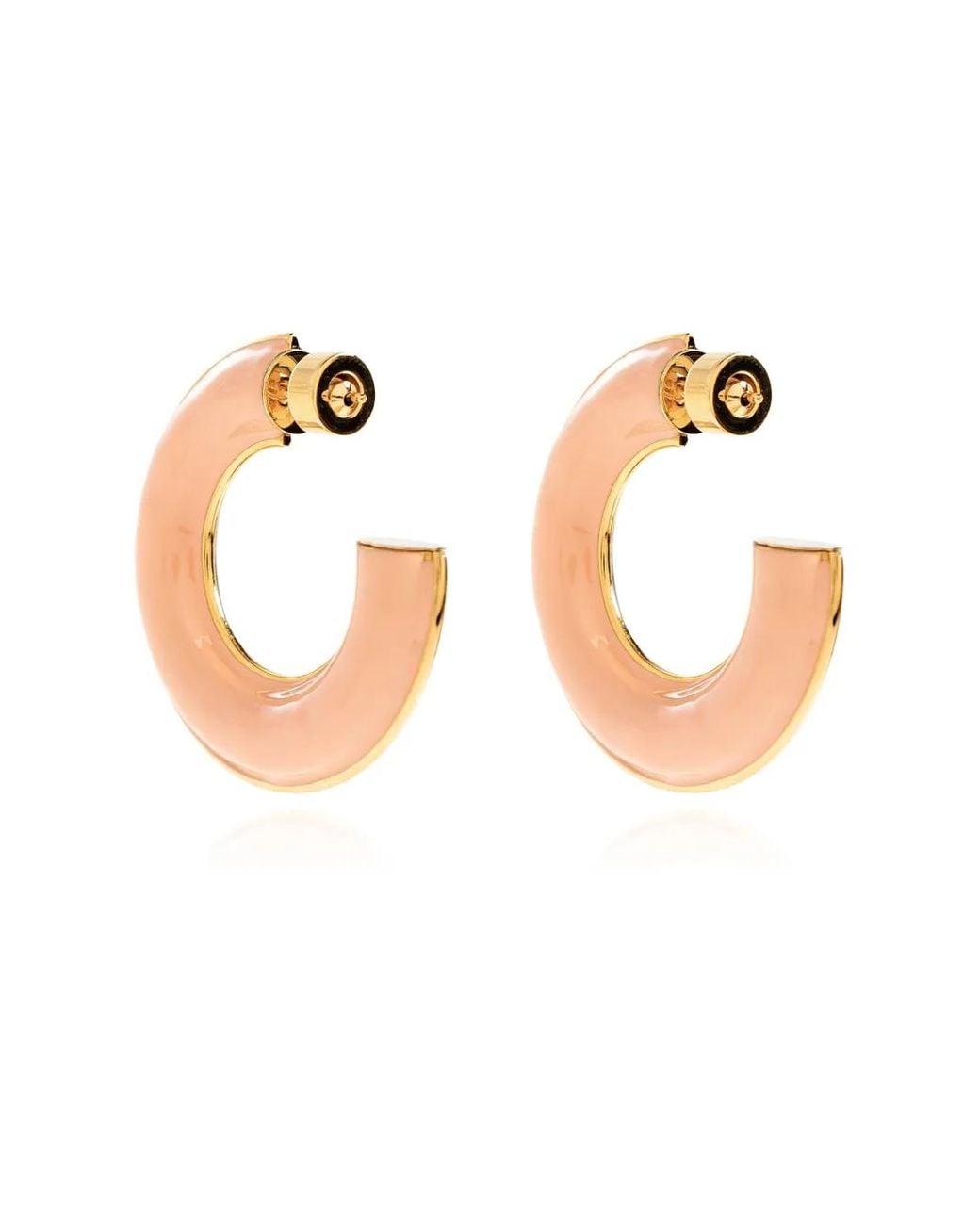 Marni White Brass Hoop Earrings