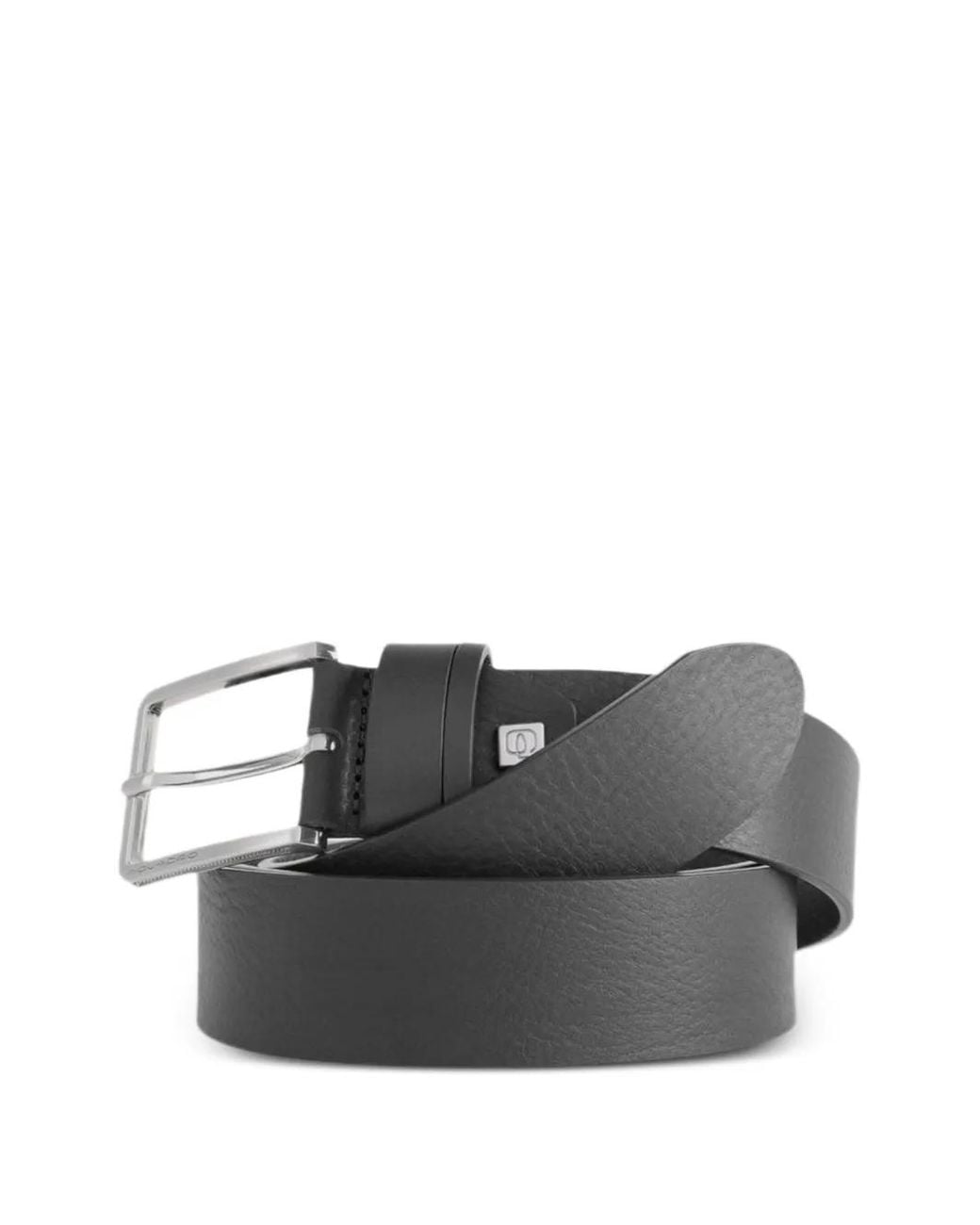 Piquadro Gray Prong-Buckle Leather Belt for men
