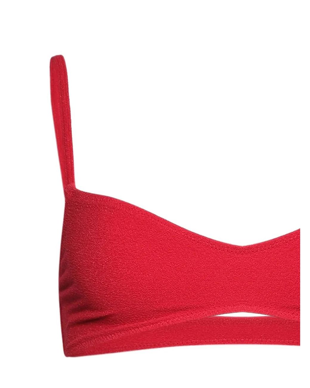 Bondeye Red Mae Crop Bikini Top