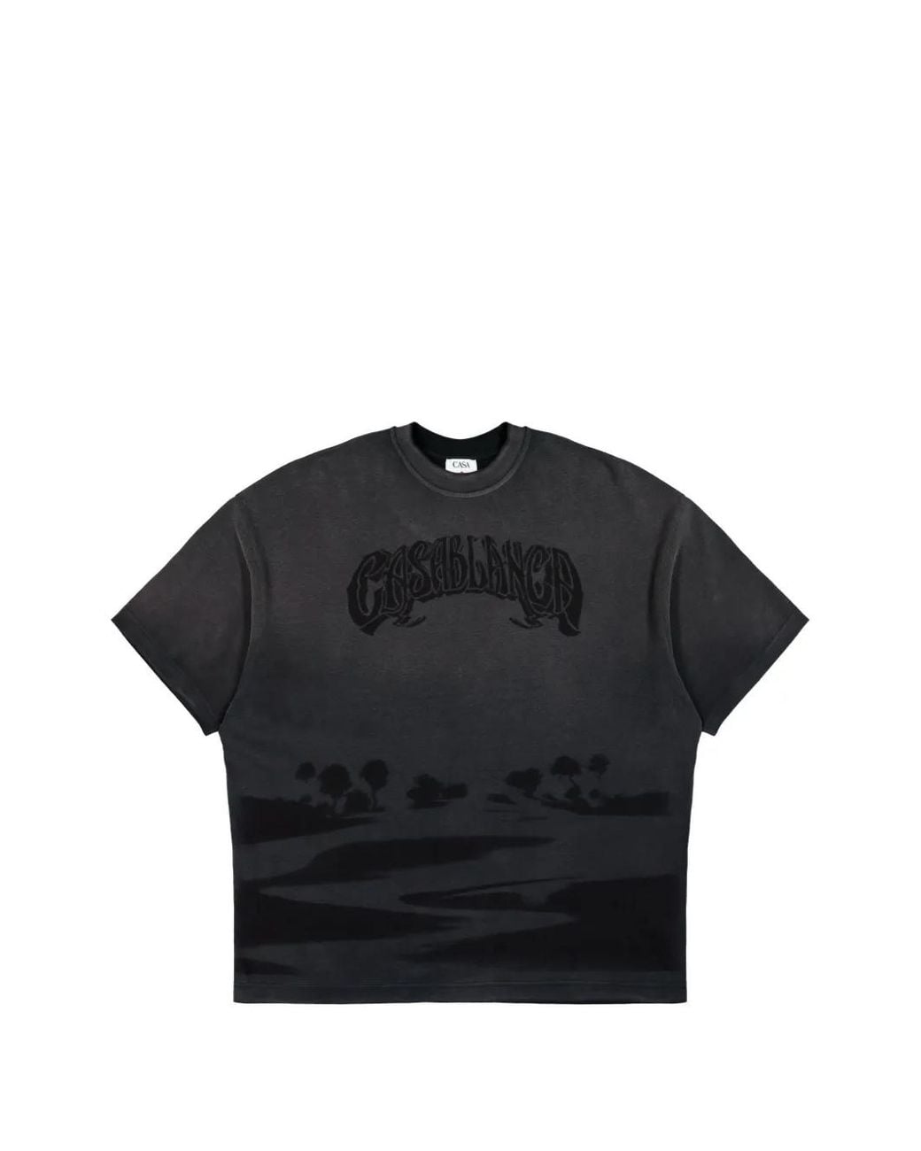 Casablanca Black Sands Logo-Print T-Shirt for men