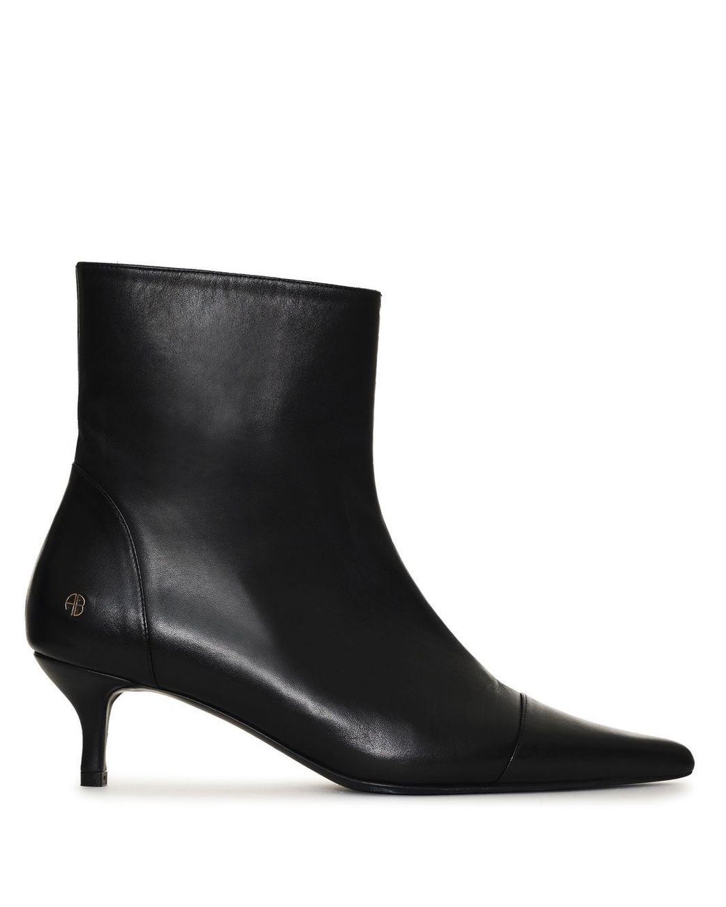 Anine Bing Willa Kitten-heel Boots in Black | Lyst