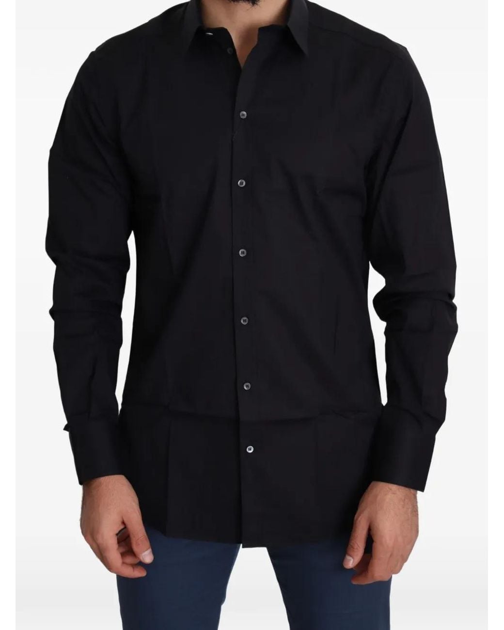 Dolce & Gabbana Black Long-Sleeve Shirt for men