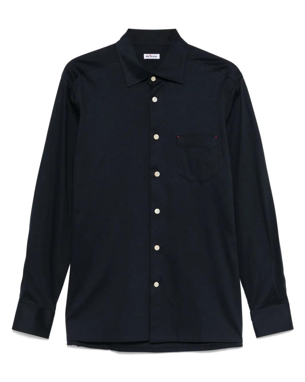 Kiton Blue Cotton Shirt for men