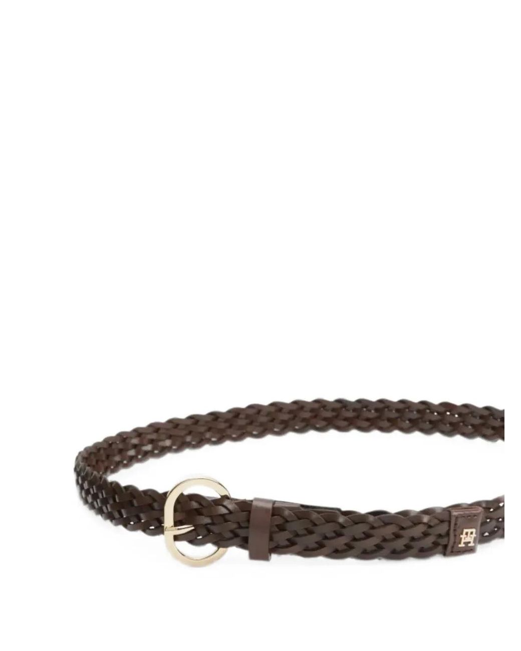 Tommy Hilfiger Brown Interwoven Leather Belt