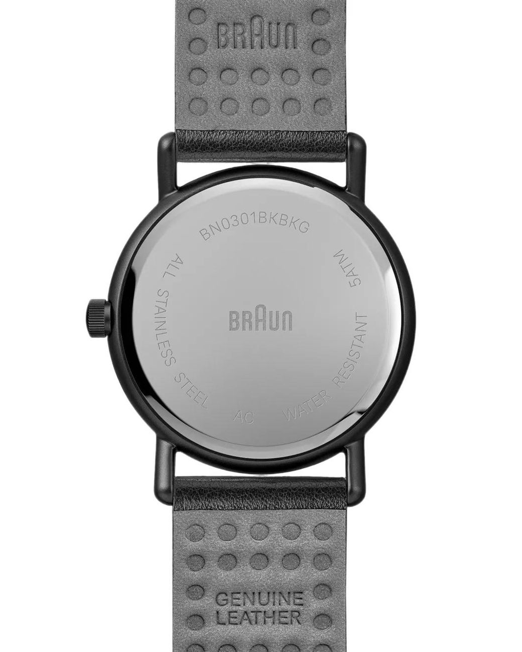 Braun Watches Black Solar Leather 40Mm Watch for men