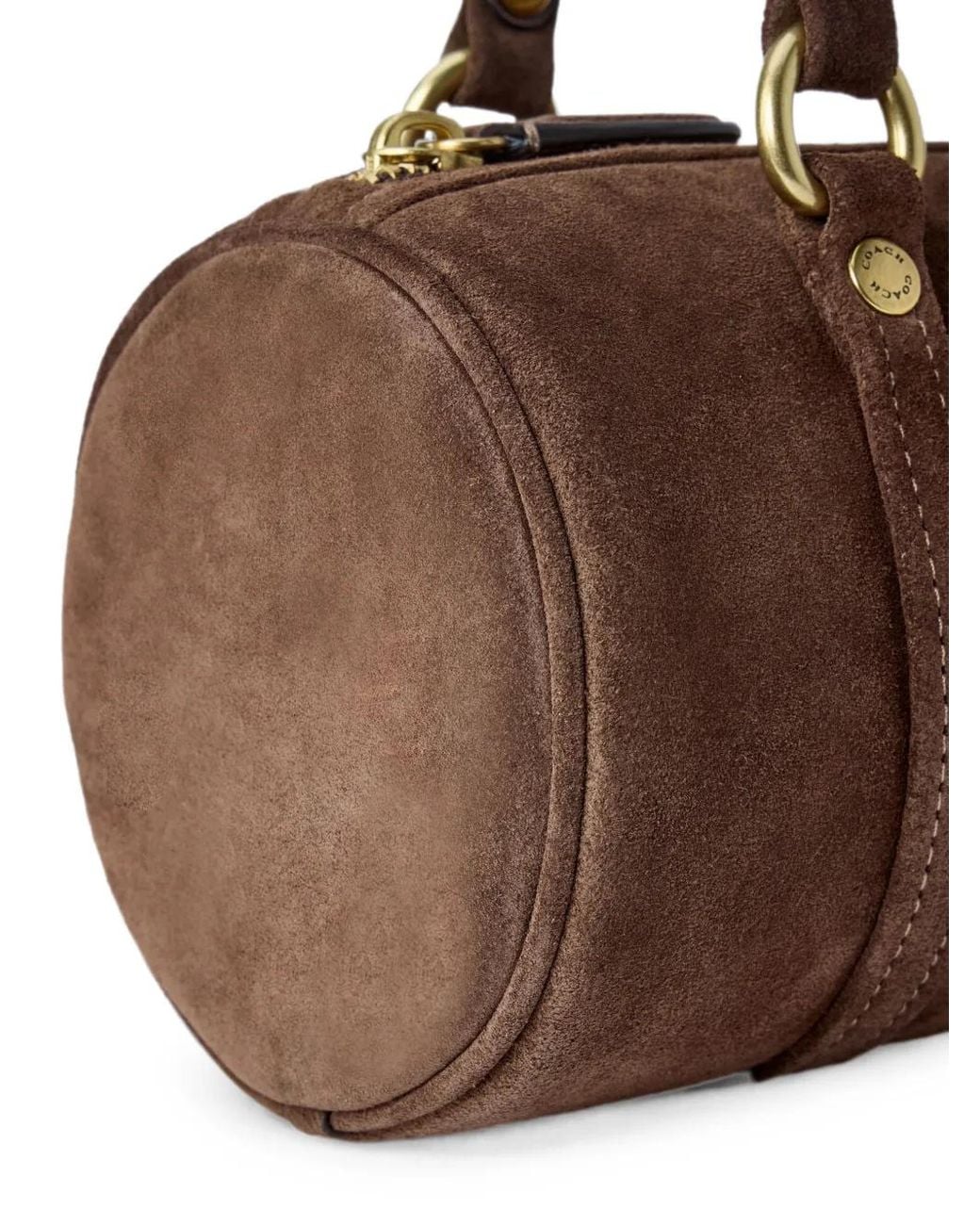 COACH Brown Sac Porté Épaule Kisslock 28 À Fermoir