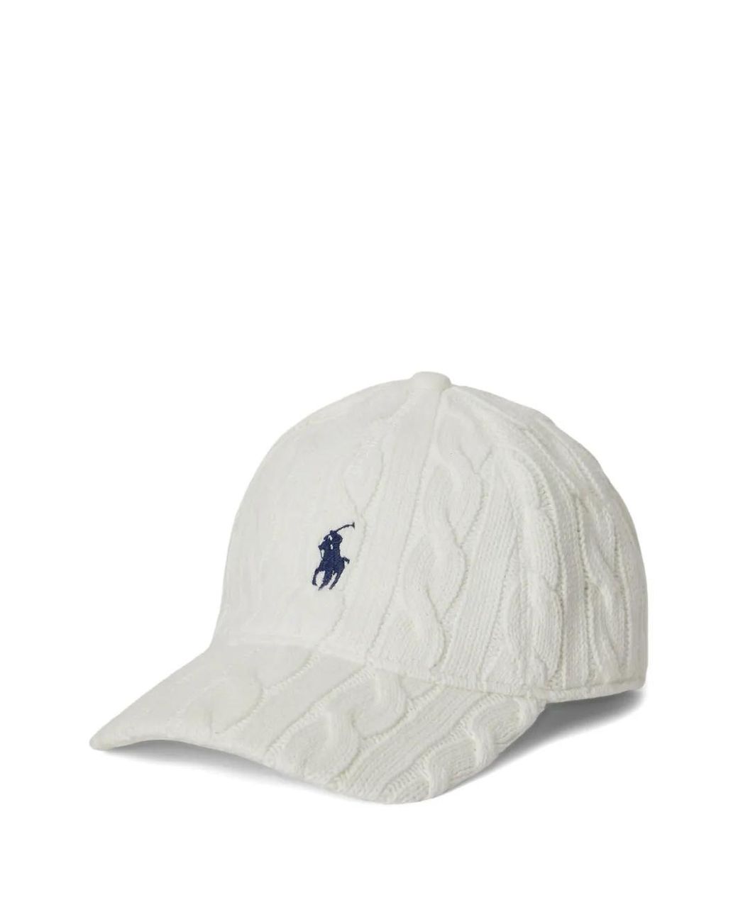 Polo Ralph Lauren White Casquette En Maille Torsadée for men